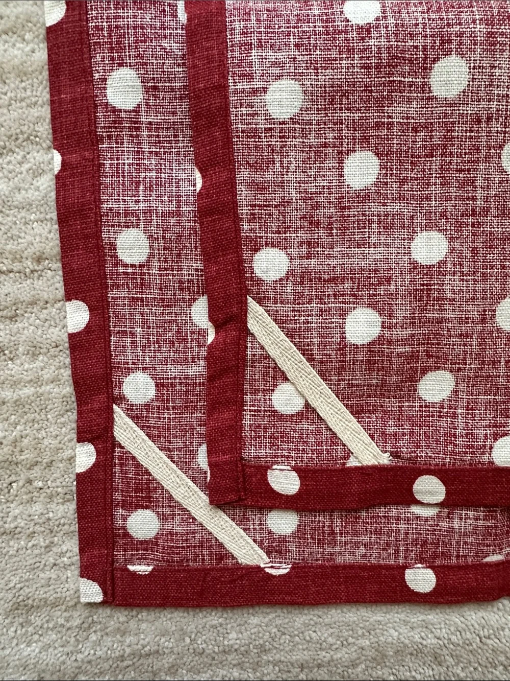 NWOT 2 Pottery Barn Dish Towels Red Polka Dot Americana Patriotic 20” x 30”